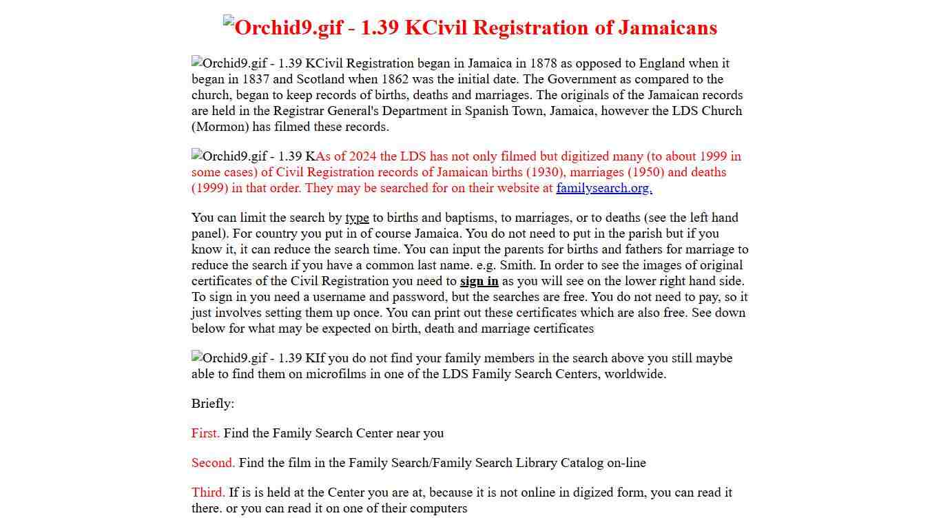 Civil Registration of Jamaica