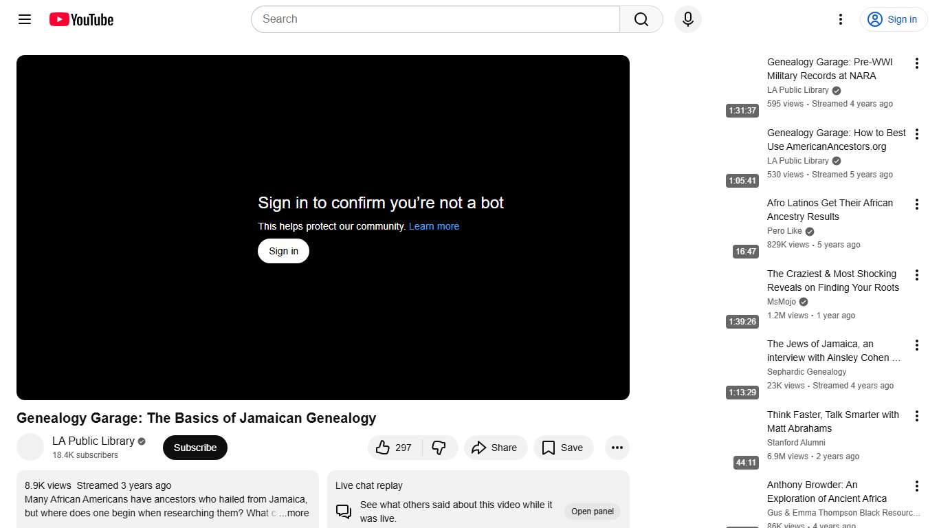 Genealogy Garage: The Basics of Jamaican Genealogy - YouTube