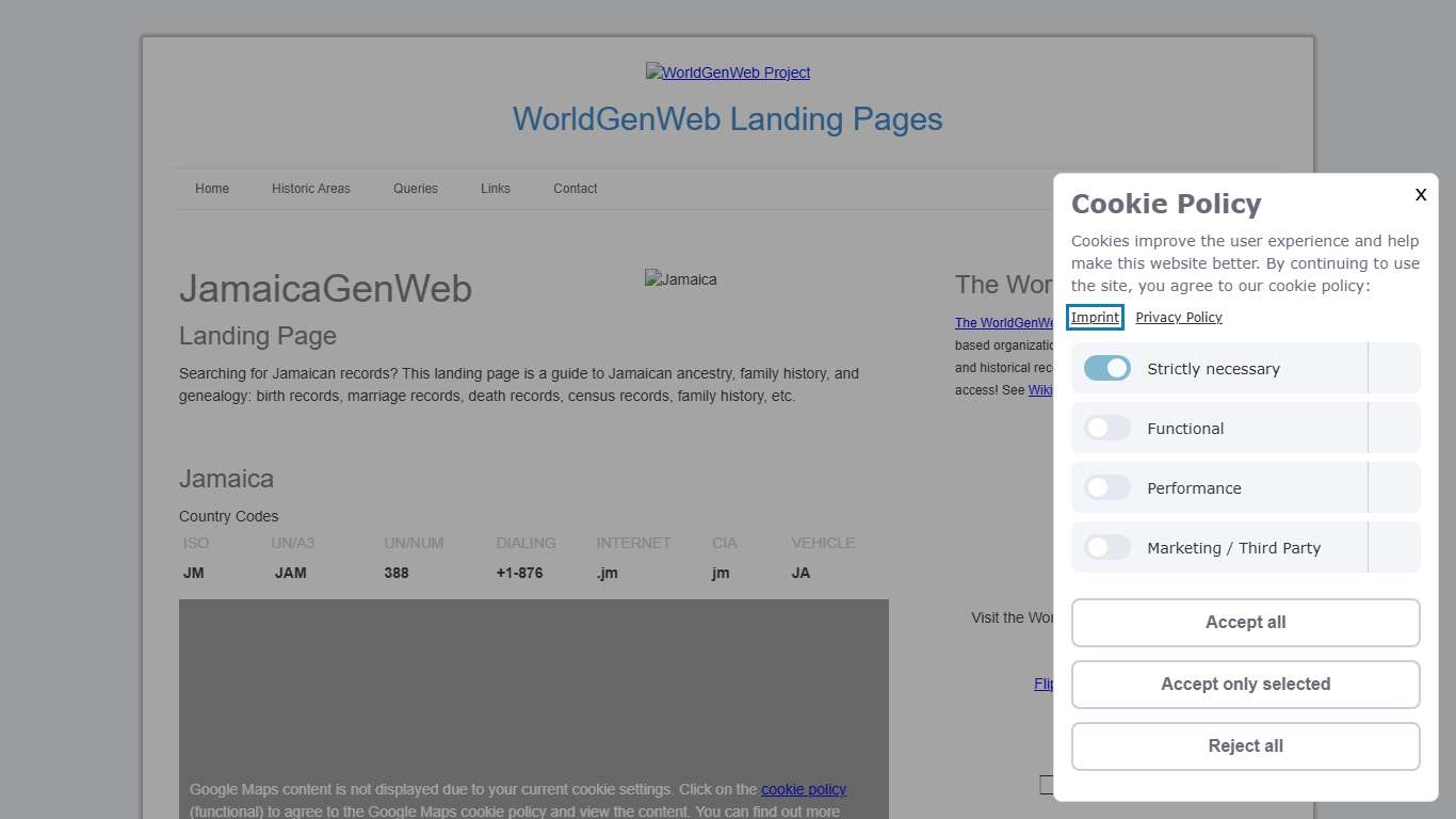 Jamaican Genealogy / JamaicaGenWeb - WorldGenWeb Project